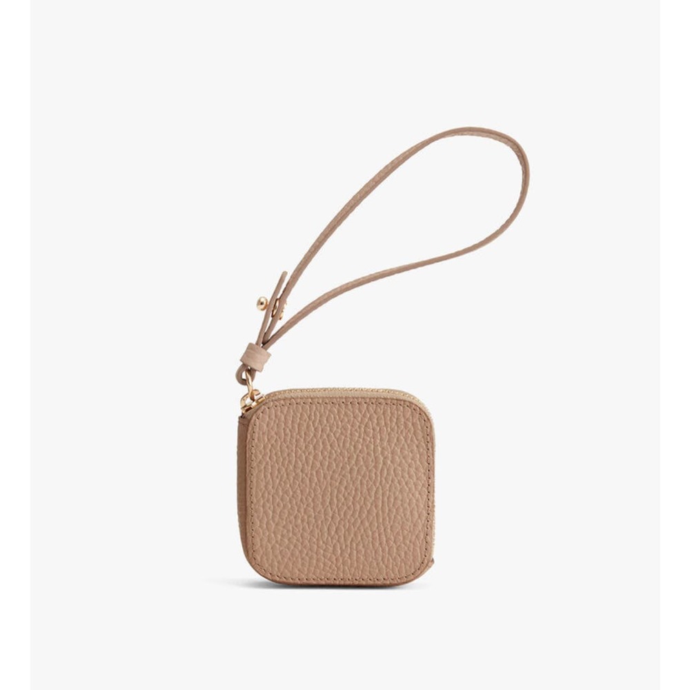 NEW Cuyana Leather Airpod Case Cappuccino Pebbled Leather NWT*